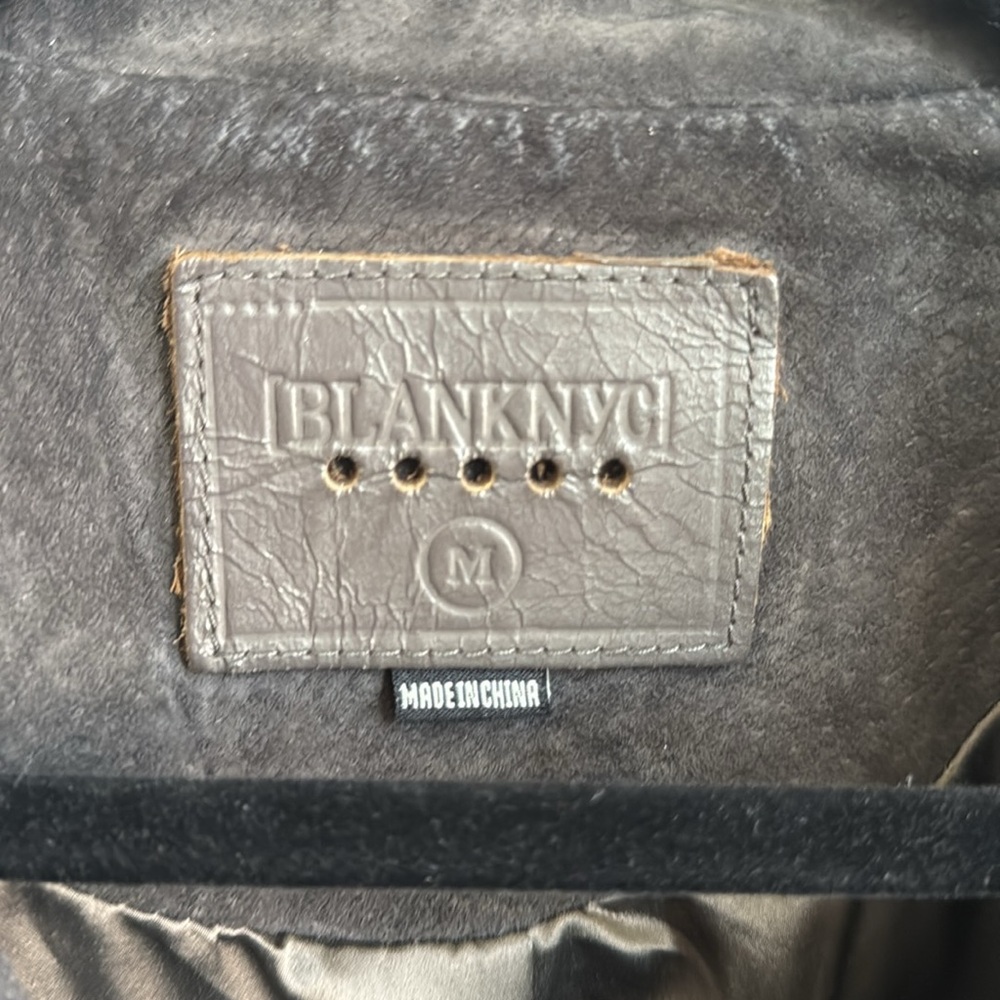 Blank NYC Grey Suede Moto Jacket - Picture 3 of 6